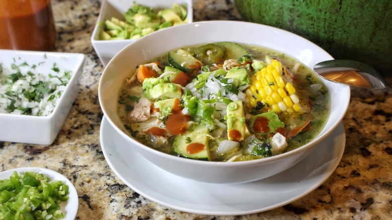 bowl of caldo de pollo