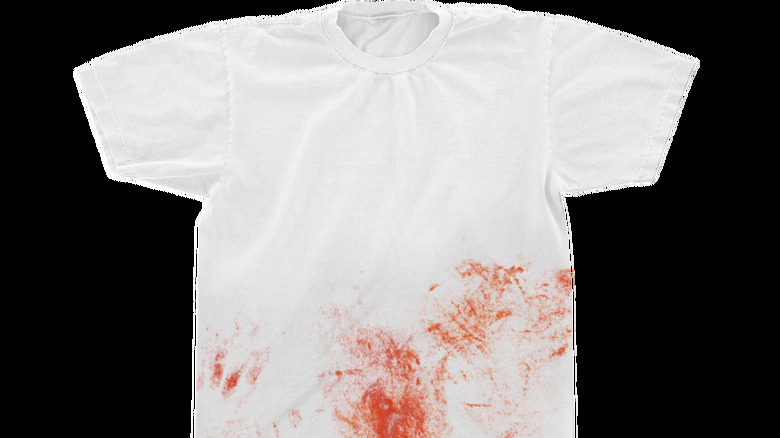 Snactiv Cheeto stained t-shirt