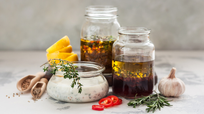 Buttermilk alongside other seasoning ingredients