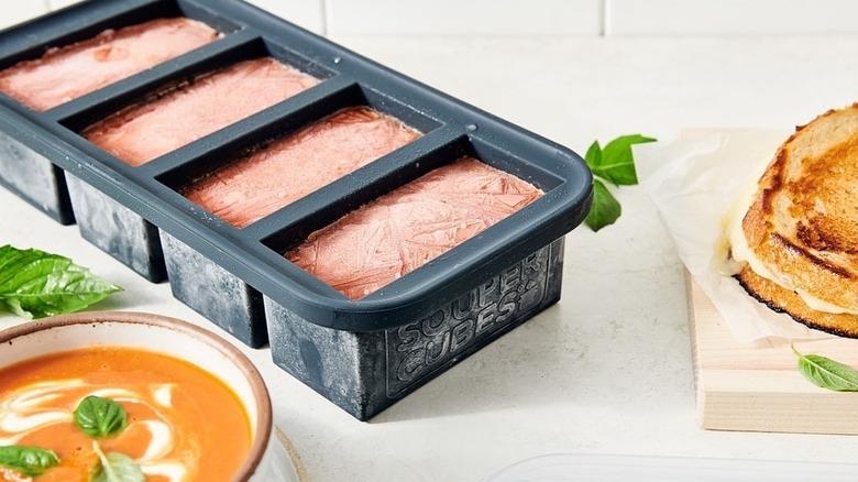 Souper Cube with frozen tomato soup