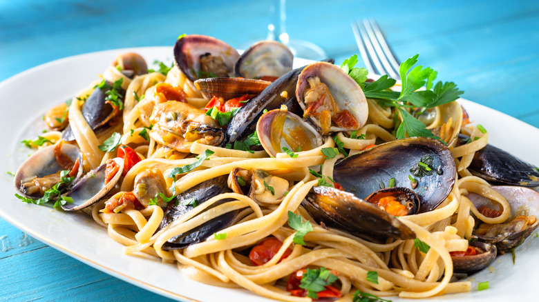 Italian seafood pasta