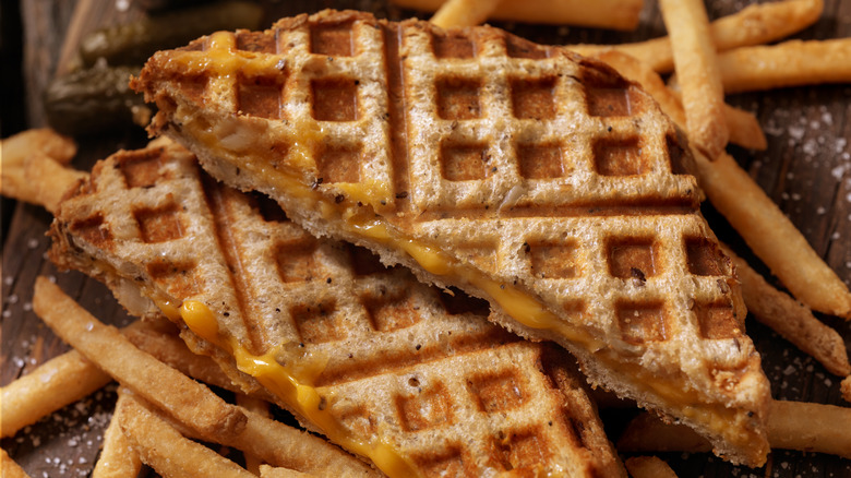 waffled grilled cheese