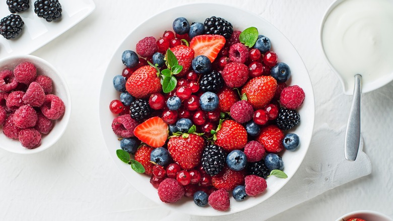 Bowl of assorted berries