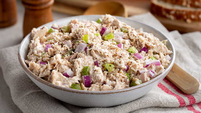 tuna salad in a bowl