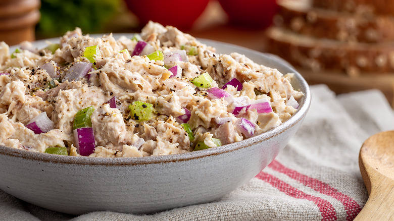 Bowl of homemade tuna salad