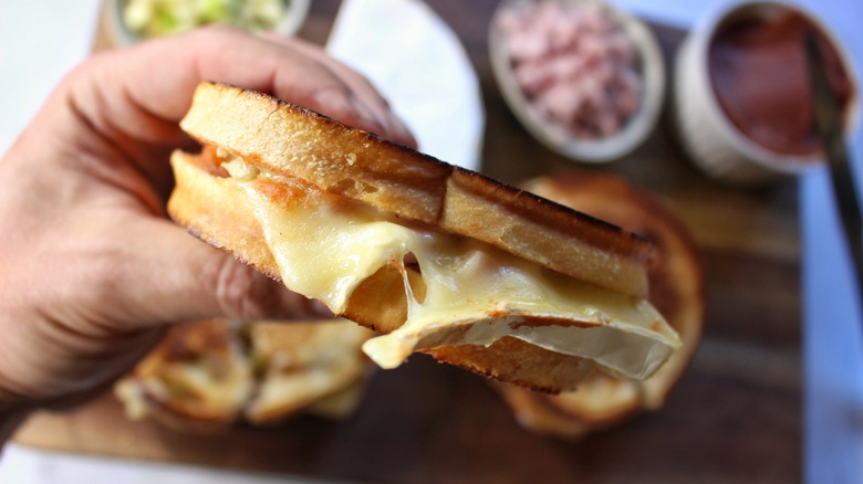 melty brie grilled cheese