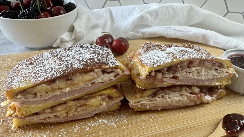 side view monte cristo sandwich