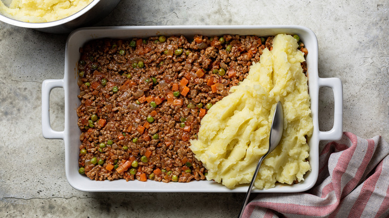 Making shepherd's pie