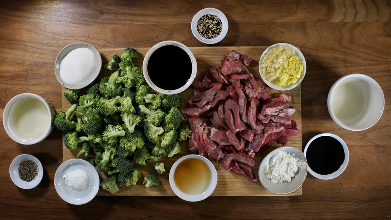 beef, broccoli, and seasonings