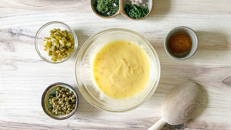 ingredients for tarragon remoulade