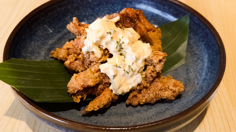 Japanese fried chicken with tartar sauce