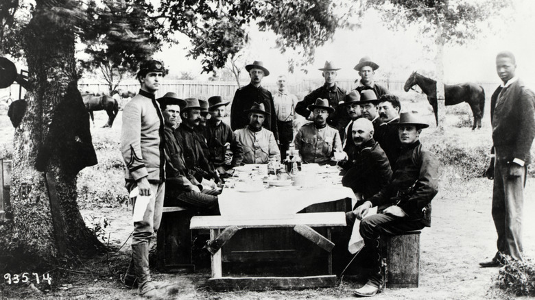 Officer's mess for Theodore Roosevelt and his Rough Riders