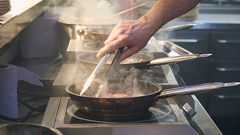 Chef cooking in kitchen