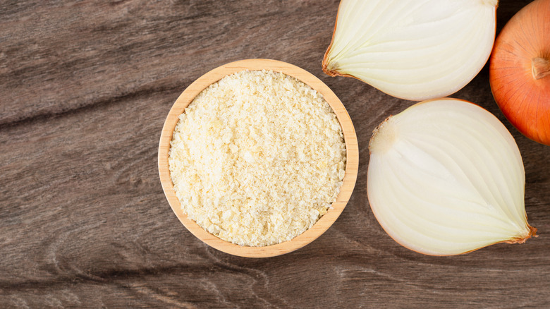 bowl of onion powder