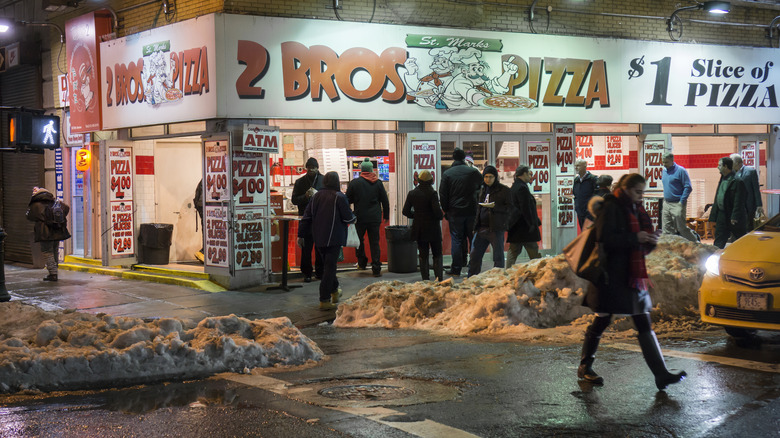 Pizza shop in New York City