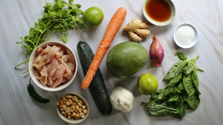 ingredients for Thai chicken salad