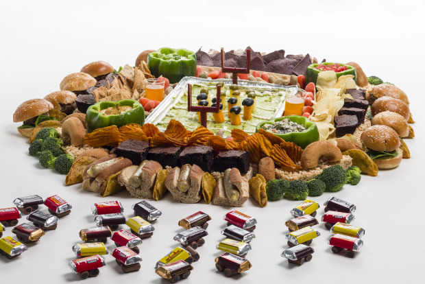 That Time You Built a Snack Stadium For Your Big League Super Bowl Party