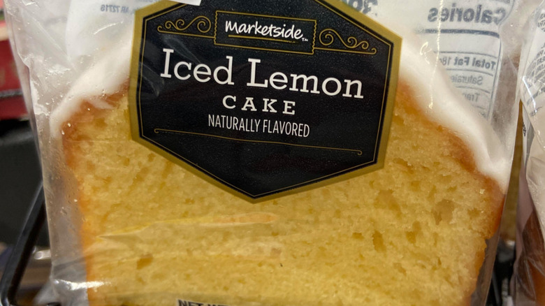 single slice iced lemon loaf in package