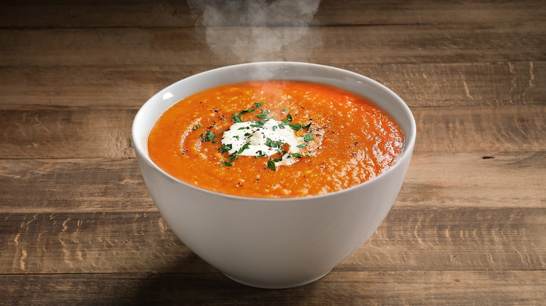 a creamy tomato soup