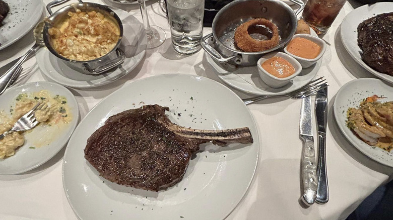 a selection of dishes from Fleming's Steakhouse