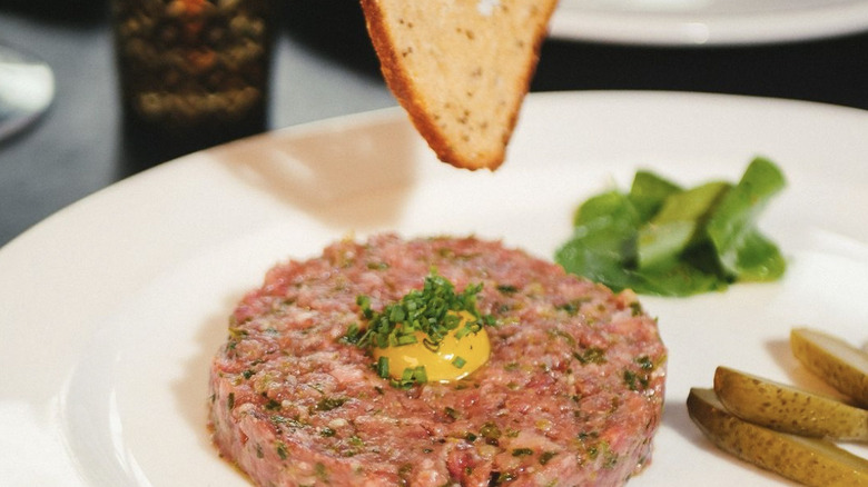 steak tartare from The Arthur J