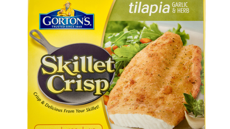 Bag of Gorton's frozen tilapia