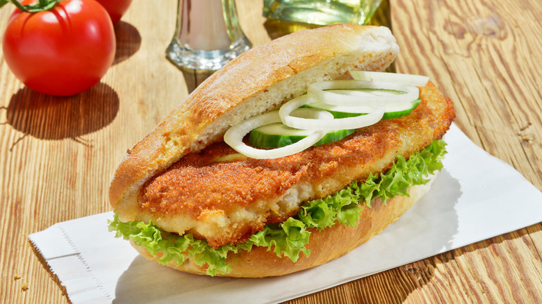 breaded fish sandwich