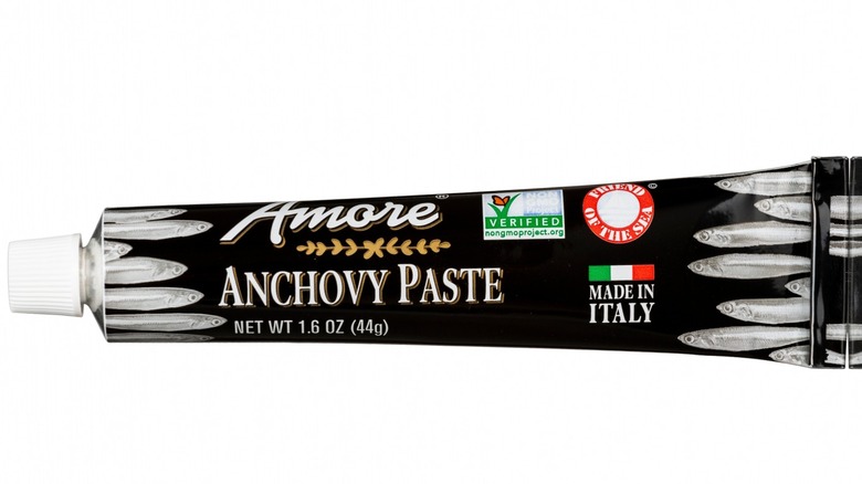 Tube of Amore anchovy paste 