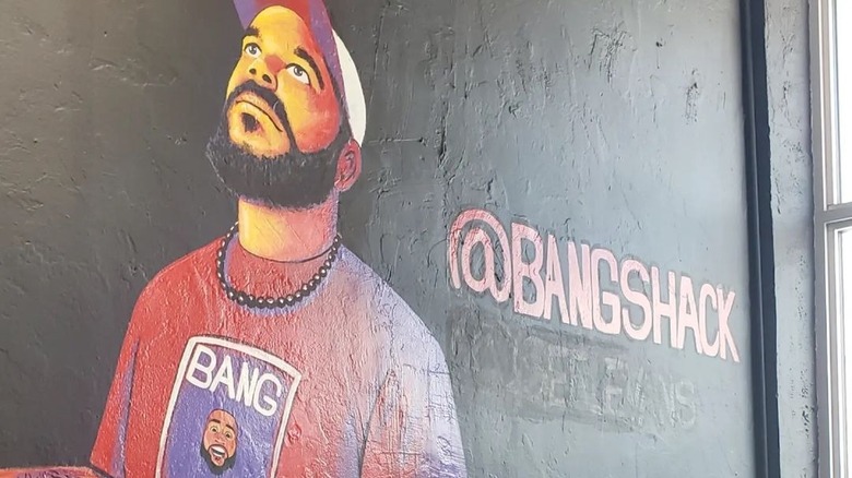 The Bang Shack owner Jason Hadley wall art