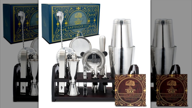 Aberdeen Oak complete bartender kit