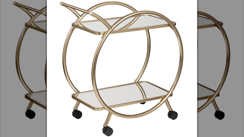 World Market Gold Art Deco Bar Cart