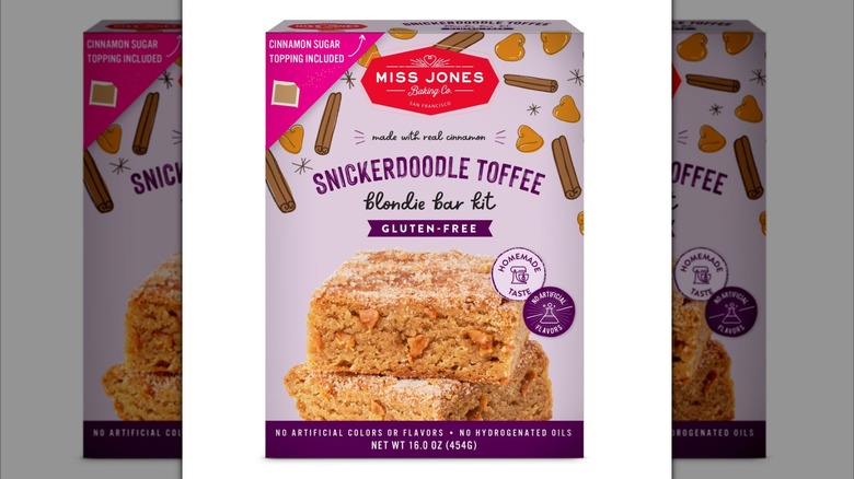 Miss Jones Baking Co. gluten-free snickerdoodle toffee blondie bar mix