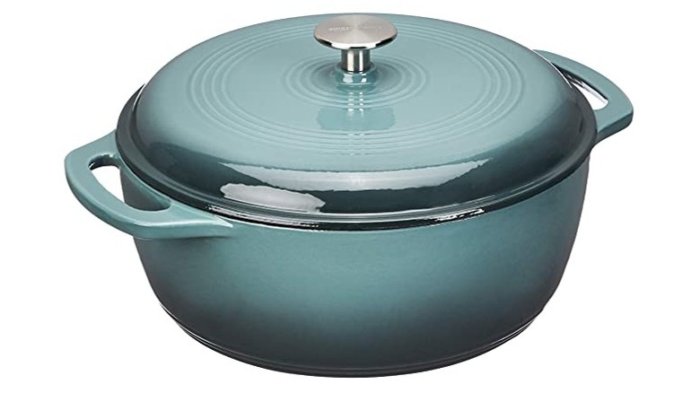 Amazon Basic 6-quart enameled cast iron Dutch oven with a lid