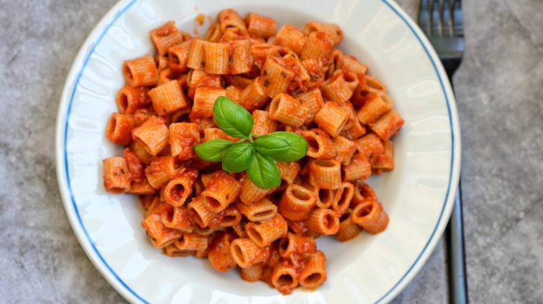 gluten-free pasta with sauce