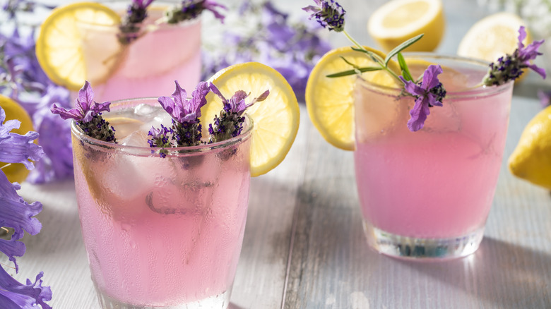 Pink lemonade with lavender 