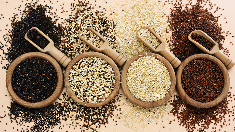 Various colors of quinoa