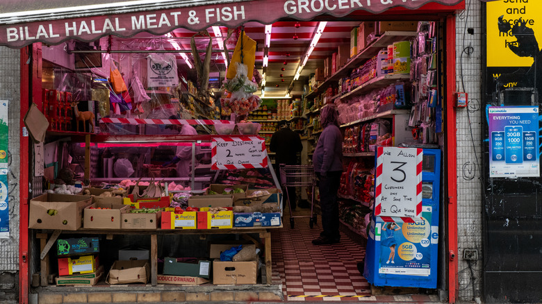 Halal grocer storefront