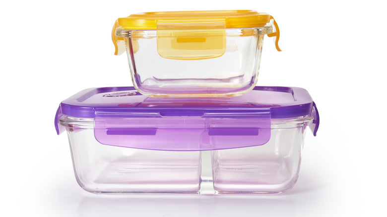 two airtight glass containers