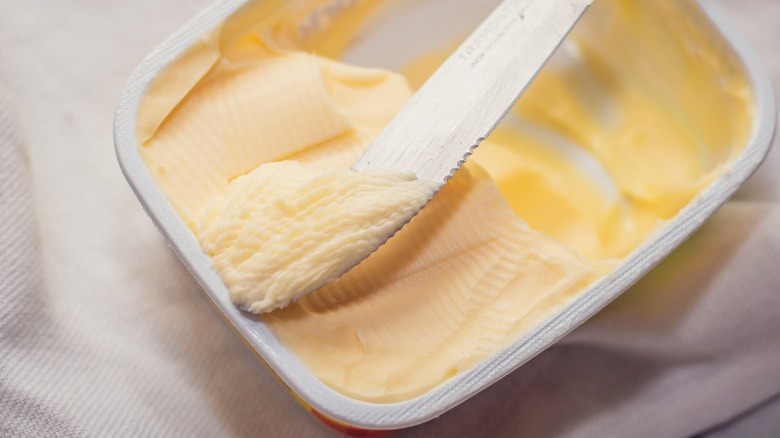 Margarine with knife
