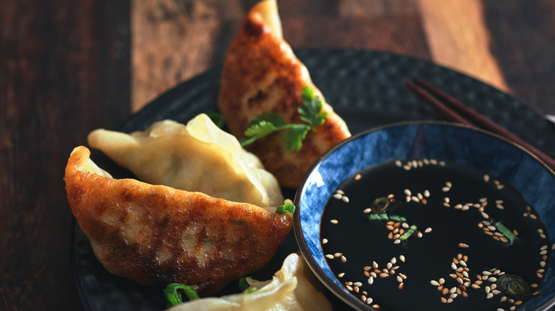 Potstickers with dipping sauce