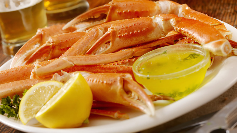 crab legs butter and lemon