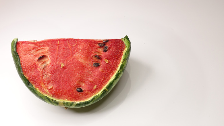 A slice of withered watermelon