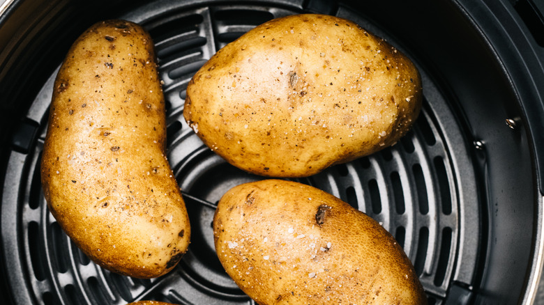 Whole potatoes in air fryer