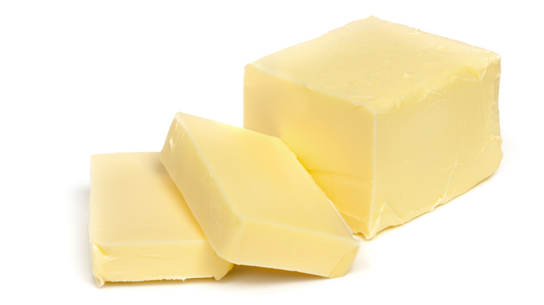 Slices of butter 