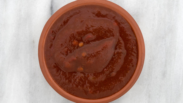 Ramekin of adobo sauce