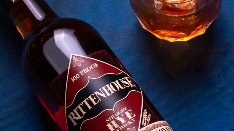 rittenhouse rye bottle and winter cocktail