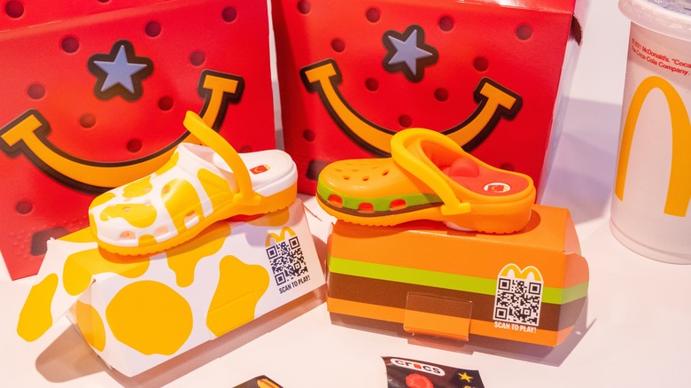 Two McDonald's crocs Happy Meal boxes