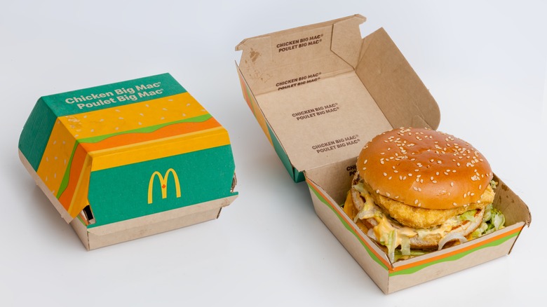 A box of McDonald's Chicken Big Mac