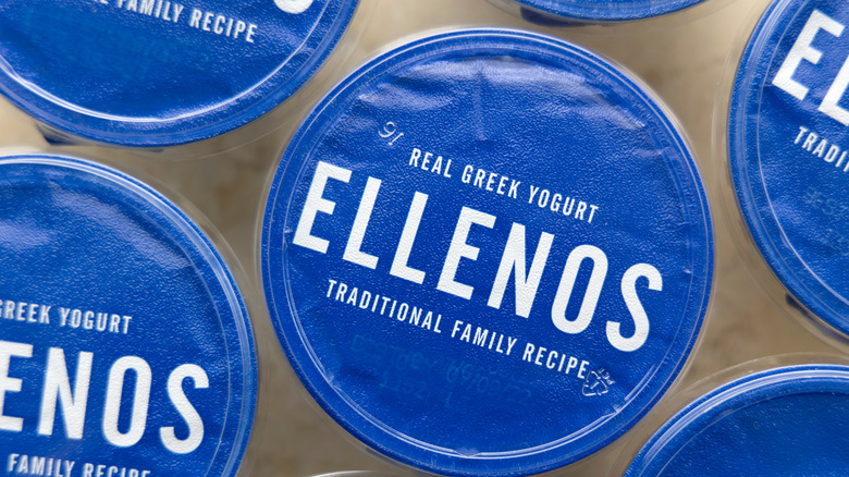 Containers of Ellenos Greek Yogurt