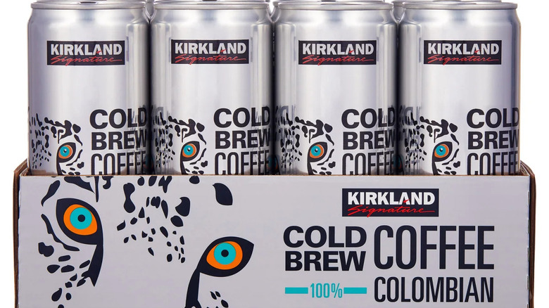 Cans of Kirkland Signature Colombian canned cold brew coffee